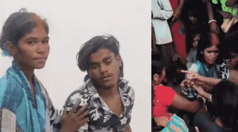 बॉयफ्रेंड के साथ पकड़ी गई 2 बच्चों की मां:ग्रामीणों ने मारपीट कर मंदिर में कराई शादी