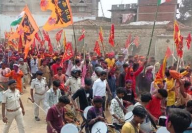 विष्णु महायज्ञ का मूर्ति विसर्जन शांतिपूर्वक करवाने हेतु पुलिस छावनी में तब्दील 