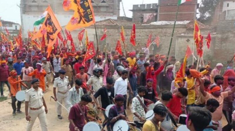 विष्णु महायज्ञ का मूर्ति विसर्जन शांतिपूर्वक करवाने हेतु पुलिस छावनी में तब्दील 