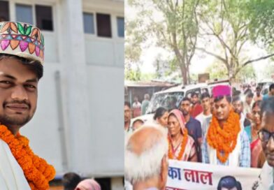 रेलवे गार्ड से डीएसपी बने राजू की वापसी पर ग्रामीण ने किया स्वागत