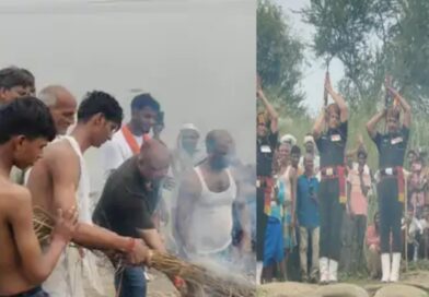 राजकीय सम्मान के साथ सेना के जवान को अंतिम विदाई:पार्थिव शरीर को बड़े बेटे ने दी मुखाग्नि 
