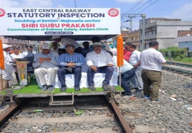 बेतिया -मझौलिया रेल खंड का किया गया सीआरएस निरीक्षण,120 किमी की गति से दौड़ी ट्रेन 