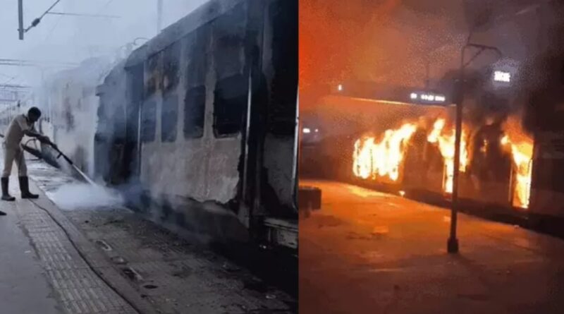 समस्तीपुर-सहरसा पैसेंजर ट्रेन की बोगी-इंजन में लगी आग:कूदकर यात्री भागे