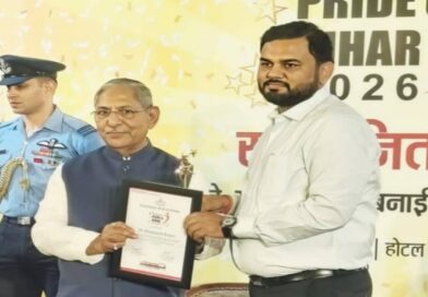 राज्यपाल नन्द किशोर यादव ने डॉ.धर्मांश रंजन को किया सम्मानित