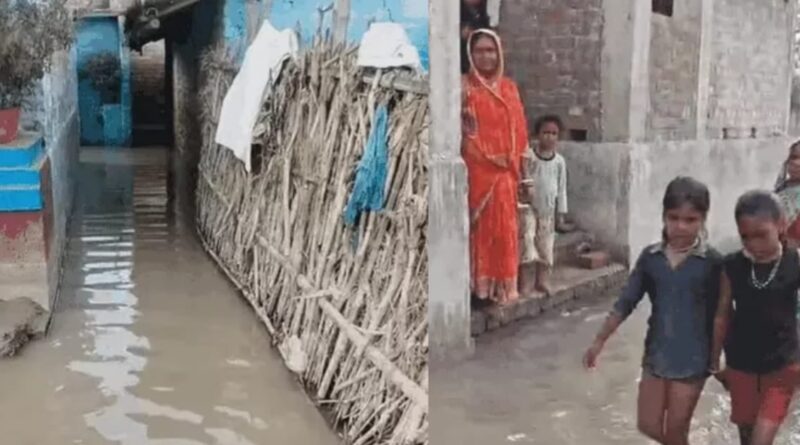 बेगूसराय में बाढ़ का पानी घटा, अब बीमारियों का खतरा:बांध से ही मुआयना कर अफसर लौट रहे