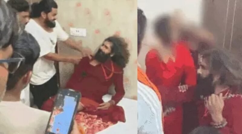 महिलाओं ने साधु को लाठी-डंडों से पीटा:लात-घूसे बरसाए; बोलीं- विधवा-निसंतान को फंसाकर शारीरिक संबंध बनाता था