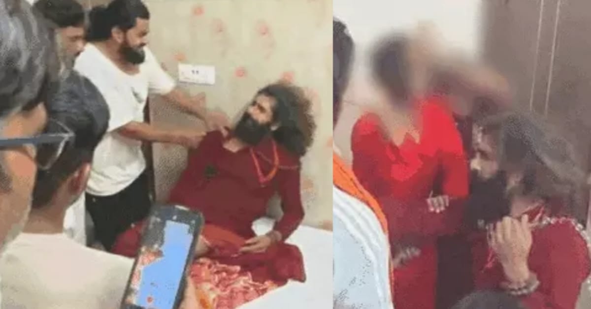 महिलाओं ने साधु को लाठी-डंडों से पीटा:लात-घूसे बरसाए; बोलीं- विधवा-निसंतान को फंसाकर शारीरिक संबंध बनाता था