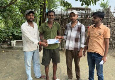 सड़क दुर्घटना में घायल कारी राउत को राजेन्द्र प्रसाद मेमोरियल ट्रस्ट ने दिया आर्थिक सहायता
