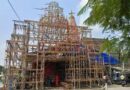 मुसरीघरारी के पूजा पंडाल में दहाड़ेगा सिंह इलेक्ट्रॉनिक झांकी में दिखेगा समुद्र मंथन
