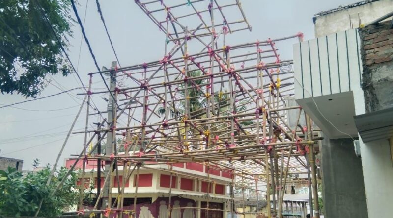 दलसिंहसराय:भगवानपुर चक्शेखु में चैतन्य दुर्गा माँ की झांकी बनेगा आकर्षण का केंद्र,चन्द्रयान के तर्ज पर बन रहा पूजा पंडाल, तैयारी तेज